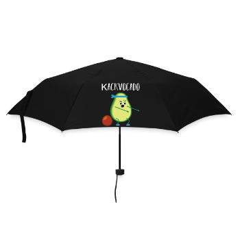 Kackvocado Avocado Kacke kacken Geschenk - Regenschirm (klein) - Schwarz - Vorne