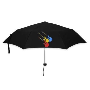 Gitarren - Regenschirm (klein) - Schwarz - Vorne