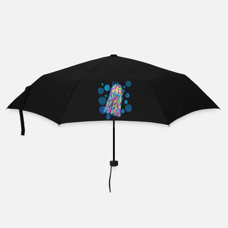 Méduses colorées - Parapluie standard - noir