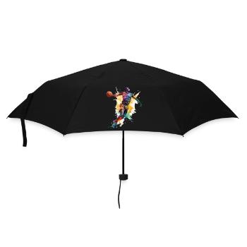 Basketball Basketball Player Sport Splash Colorful - Umbrella (small) - black - Front