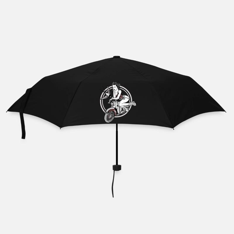 Schwalbe Lady // Illustration - Regenschirm (klein) - Schwarz