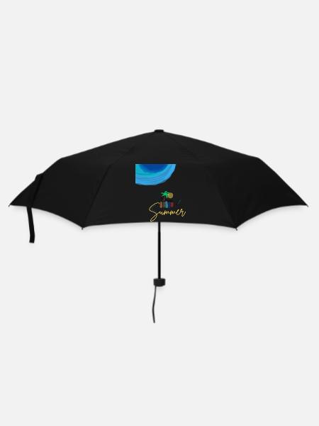 Hello Summer - Regenschirm (klein) - Schwarz