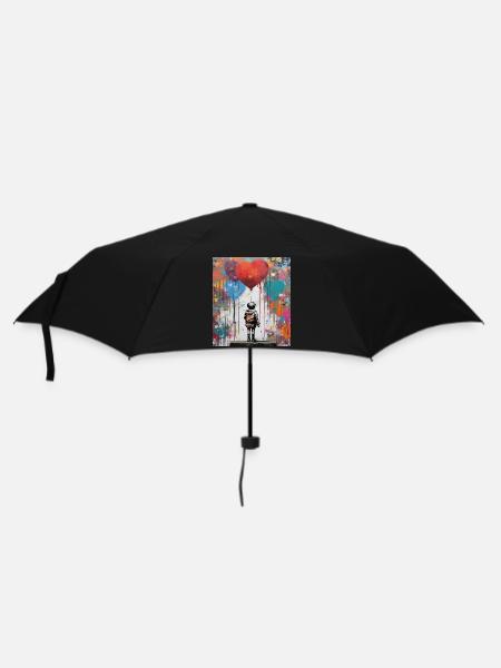 AMOUR DE BALLONS STREET ART - Parapluie standard - noir