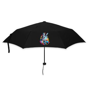 Colorful Zebra - Umbrella (small) - black - Front