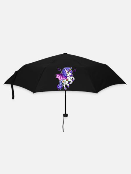 Unicorn Halloween Bat - Umbrella (small) - black