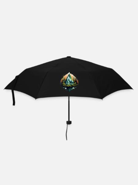 Alpine mountains in prism - Umbrella (small) - black