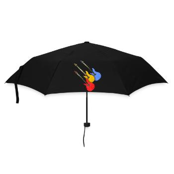 Gitarren - Regenschirm (klein) - Schwarz - Vorne