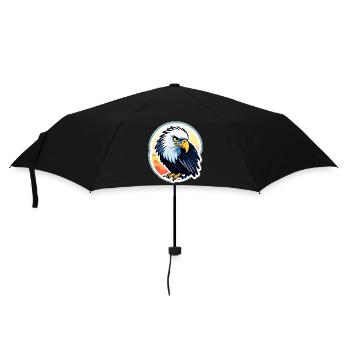 Eagle Bird Drawing - Umbrella (small) - black - Front