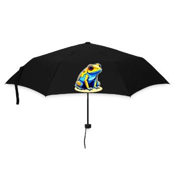 Pfeilgiftfrosch Frosch Zeichnung - Regenschirm (klein) - Schwarz - Vorne