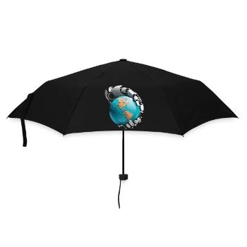 Roboter übernehmen die Welt - Regenschirm (klein) - Schwarz - Vorne