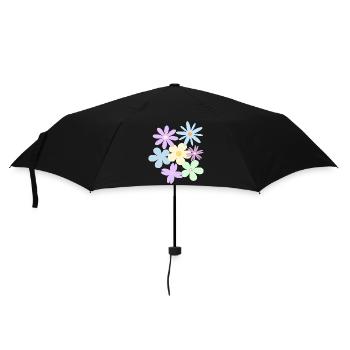 Flowers - Umbrella (small) - black - Front