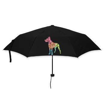GREAT DANE, geometric, colorful - Umbrella (small) - black - Front