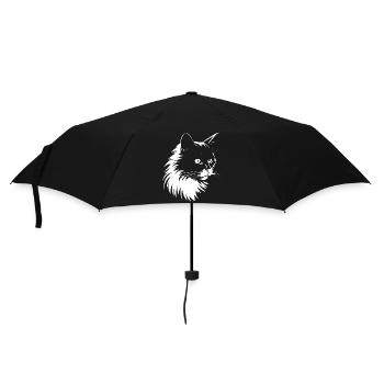cat, cat motif, cute, gift, gift ideas - Umbrella (small) - black - Front