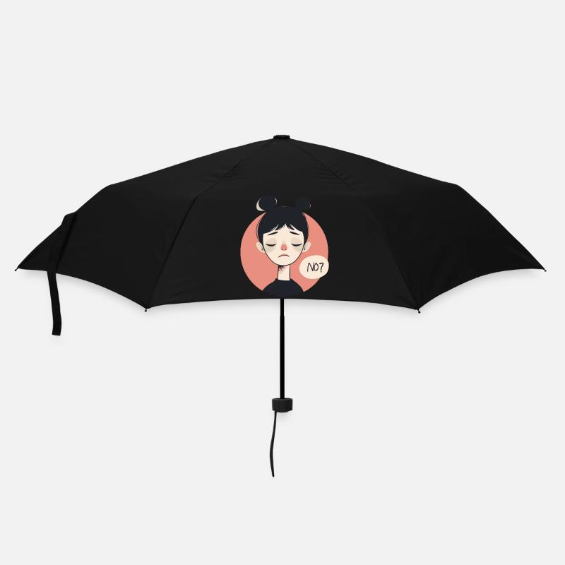 No? Nein zu was? - Regenschirm (klein) - Schwarz