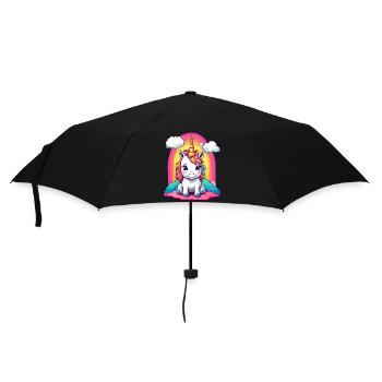 Cute baby unicorn - Umbrella (small) - black - Front