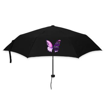 Demenzpfleger Schmetterling - Regenschirm (klein) - Schwarz - Vorne