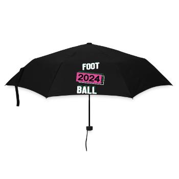 Football 2024 Footballerin Footballspielerin - Regenschirm (klein) - Schwarz - Vorne