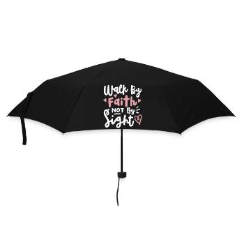Christlicher Glaube Bibelvers - Regenschirm (klein) - Schwarz - Vorne