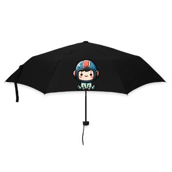 Biker Babyhelm - Regenschirm (klein) - Schwarz - Vorne