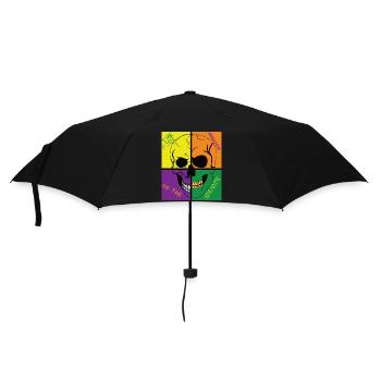 Schädel der Apocalypse - Regenschirm (klein) - Schwarz - Vorne