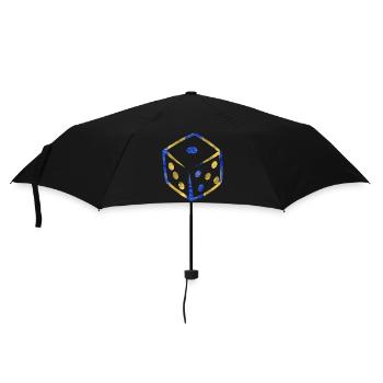 Würfel - Regenschirm (klein) - Schwarz - Vorne