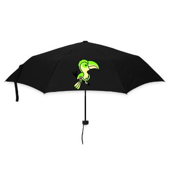 papagei - Regenschirm (klein) - Schwarz - Vorne