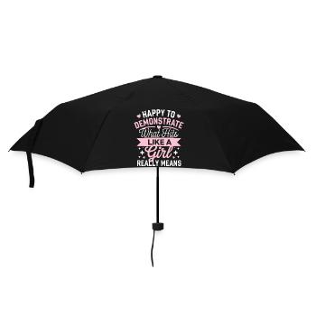 Girl power in martial arts - Umbrella (small) - black - Front