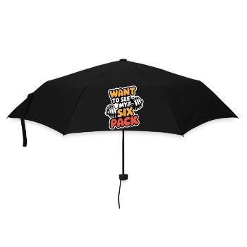 Want To See My Six Pack 10 - Regenschirm (klein) - Schwarz - Vorne
