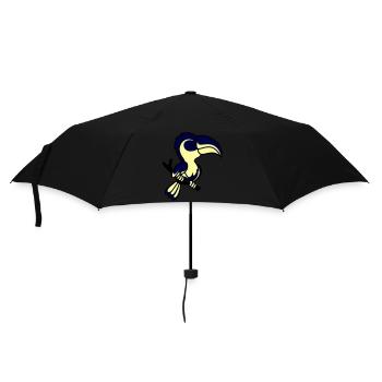 papagei - Regenschirm (klein) - Schwarz - Vorne