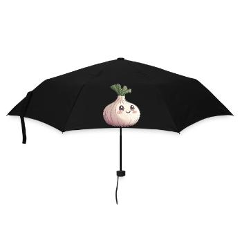 Knoblauch - Regenschirm (klein) - Schwarz - Vorne