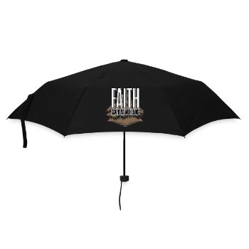 Motivational Saying: Faith Can Move Mountains - Umbrella (small) - black - Front