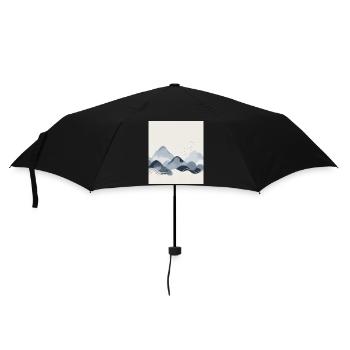Abstract Mountains - Umbrella (small) - black - Front