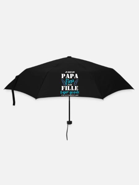 Papa fier d'une fille super géniale - Parapluie standard - noir