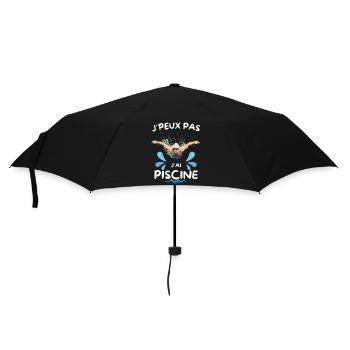 Ich kann es nicht, ich habe einen Swimmingpool - Regenschirm (klein) - Schwarz - Vorne