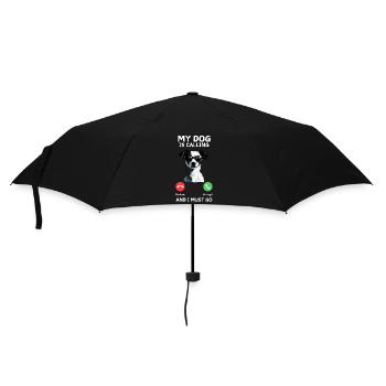Le chien appelle : Il faut y aller - Parapluie standard - noir - Devant