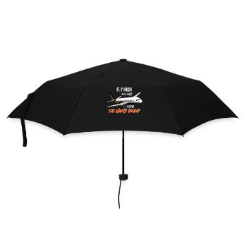 Fly High Leave Behind the World - Umbrella (small) - black - Front