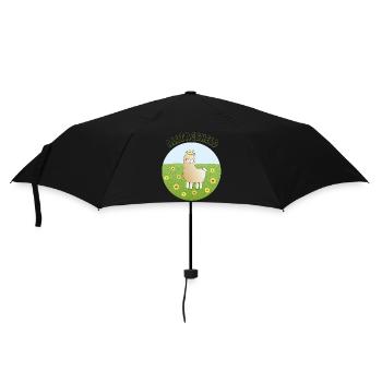 Alpaka-Alltagsheld - Regenschirm (klein) - Schwarz - Vorne