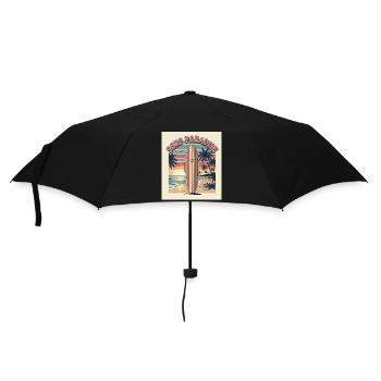 Surf Paradise Retro Design - Umbrella (small) - black - Front