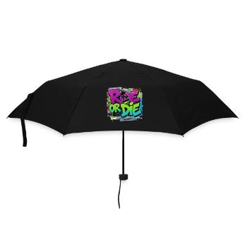 Ride or Die Skateboard Graffiti – Streetstyle - Regenschirm (klein) - Schwarz - Vorne