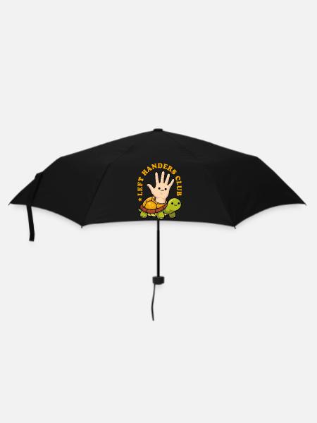 Left Handers Club - Whimsical Turtle - Umbrella (small) - black