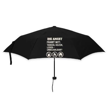 Die Angst fährt mit - Regenschirm (klein) - Schwarz - Vorne