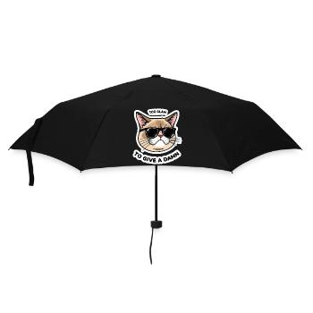 Too Glam Cat Sticker Cool Design - Umbrella (small) - black - Front