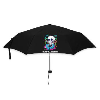 Skelett Roller Neon Groove - Regenschirm (klein) - Schwarz - Vorne