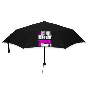 Mädchen Wollen Grundrechte Frauenrechte Menschen - Regenschirm (klein) - Schwarz - Vorne