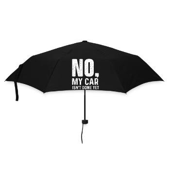 Nein, mein Auto ist noch nicht fertig. Lustiges Projekt-Auto-Zitat. - Regenschirm (klein) - Schwarz - Vorne