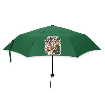 Festive Chaos Fashion Goat Christmas - Umbrella (small) - bottlegreen - Front