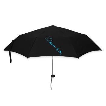 Skifahrer - Regenschirm (klein) - Schwarz - Vorne