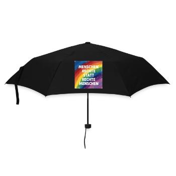 Buntes Menschenrechte statt rechte Menschen - Regenschirm (klein) - Schwarz - Vorne
