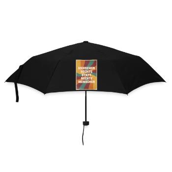 Human Rights Instead of Right People Retro - Umbrella (small) - black - Front