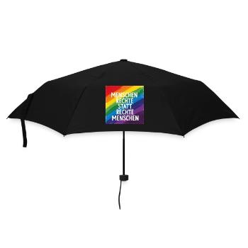 Droits de l’homme au lieu d’arc-en-ciel des personnes de droite - Parapluie standard - noir - Devant